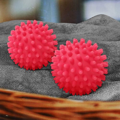 Dryer Balls 4 Pack - Non-Toxic Reusable Dryer Balls (Red) - color: Red