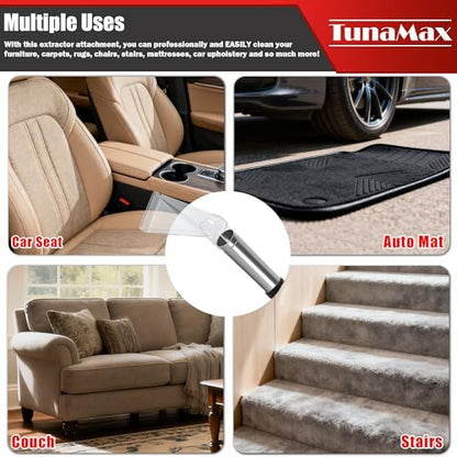 TunaMax Extractor Tool Hand Wand with Clear Head, Car Detailing Vacuum Wand