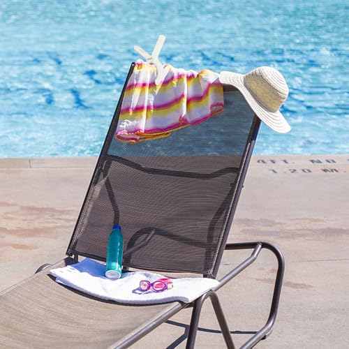 Large Beach Towel Clips for Beach Chairs, 8 Pack Non-Slip Pool Chair Clips - color: Blue+khaki, size: 10×8×1.8cm