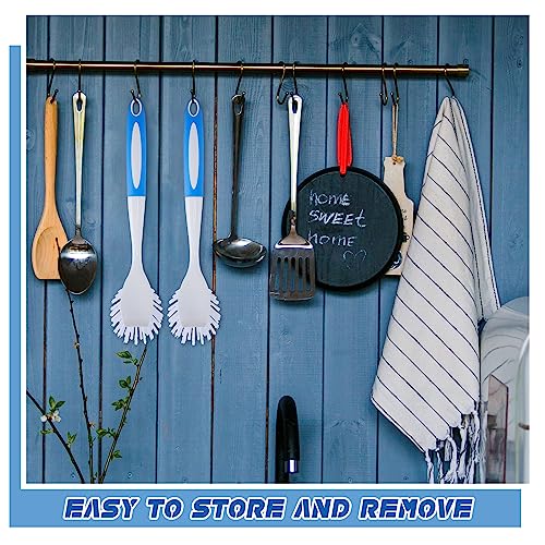 Hsei 20 Pcs Kitchen Scrub Dish Brush Bulk, Blue - color: Blue