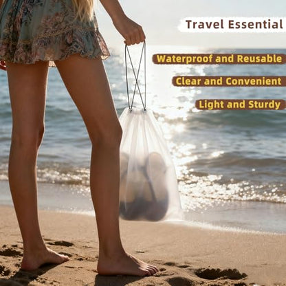 LazyMe Clear Shoe Bags for Travel, 11.8 x 15.7 Inch, 24 Pcs - color: Clear 24pcs