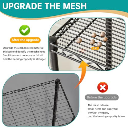 SINGAYE Metal Shelves Wire Shelving Storage Standing Adjustable Shelf Unit - color: Black, size: 5 Tier 10"Dx16"Wx55"H