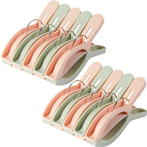 10 Pack Beach Towel Clips for Beach Chairs - color: 10 Pack-2 Color