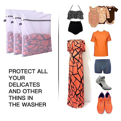 Kimmama Laundry Bag Mesh Wash Bags, Washing Machine Wash Bag, 3L - color: White, size: 3L(16x20")