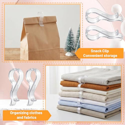 200 PCS Hanger Clips for Pants, S-Shaped Pant Strut Clips No Crease
