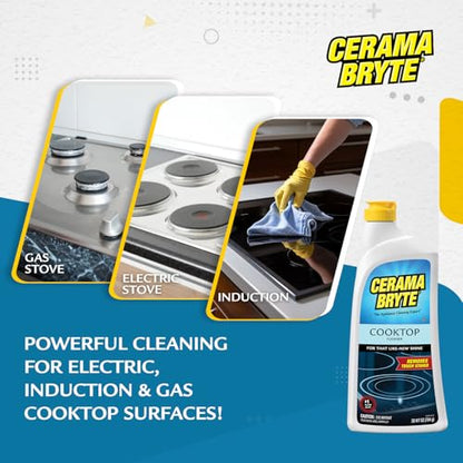 Cerama Bryte Daily Cooktop Cleaner, 16 oz & 2 Cleaning Pads Kit - size: 32 Fl Oz (Pack of 1)