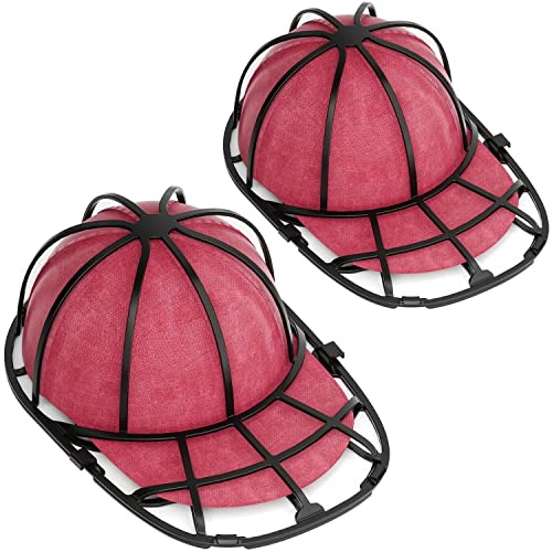 Eiito Hat Washer for Washing Machine, 2 Pack Baseball Cap Washer Fit for Adult/Kid's Hat Washer Frame Cage,Hat Protector Racks -Black - color: 2pack Black