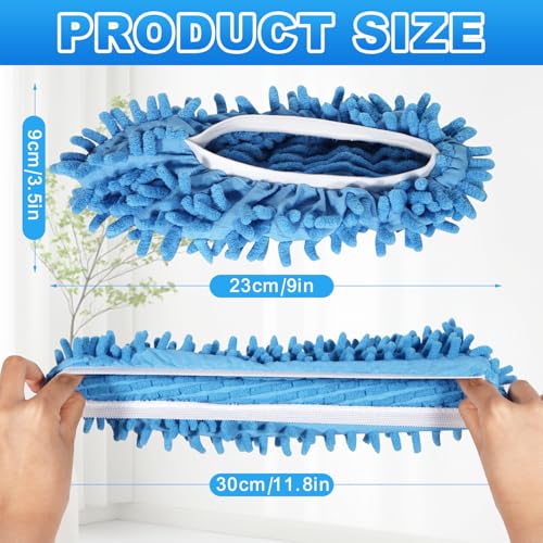 Mop Slippers Shoes, 5 Pairs (10 Pieces) Microfiber Shoe Covers - color: A-purple, Green, Pink, Blue, Orange 10 Pack