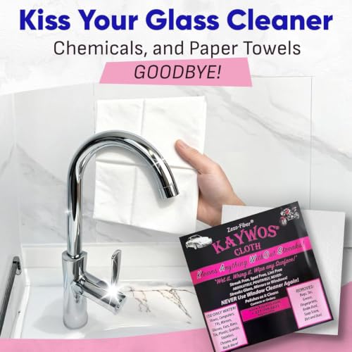 Kaywos Cloth Premium Microfiber Cleaning Cloth - Streak-Free Highly Absorbent Towels for Cars, Kitchen, Glass, and Automotive Surfaces Soft Lint-Free Reusable Multipurpose Cleaning Rag