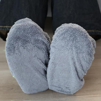 2IN1 Reusable Mop Mat Floor Sweeping Mops Fill Household Cleaning Tools Dust Mop Cloth Dry and Wet Use Shoe Cover,22*9cm (Grey,2pcs) - color: Grey,2pcs