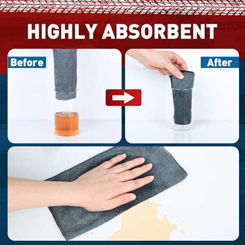 Microfiber Cleaning Cloths Bulk-400 Pack, Gray Microfiber Towels for Cars - color: Grey, size: 400P