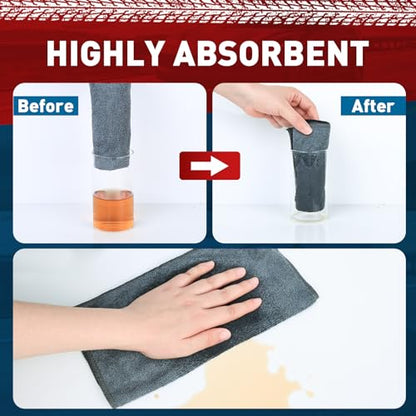 Microfiber Cleaning Cloths Bulk-400 Pack, Gray Microfiber Towels for Cars - color: Grey, size: 400P
