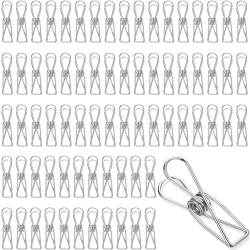 Sabary 100 Pcs Paper Clip Metal Wire Clothespin,Small,Silver - color: Silver, size: Single Size (Small)