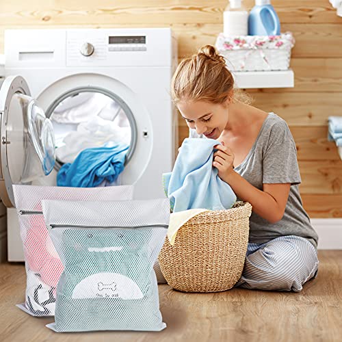 Vivifying XL Large Mesh Laundry Bags, 2 Pack 20 x 24 Inches Honeycomb Mesh Wash Bags for Washing Machine, Delicates Clothes, Sweater, Coats, Stuffed Toys, Blanket (White) - size: 2XL(20" x 24")