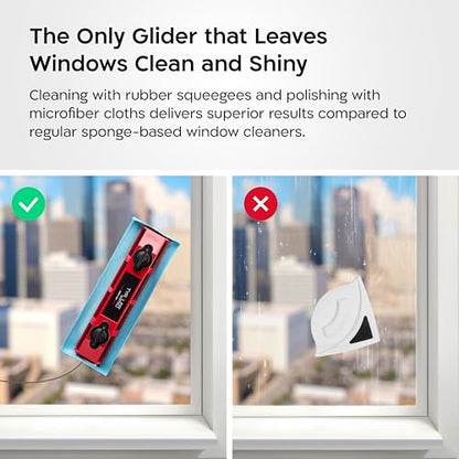 Tyroler Magnetic Window Cleaner Tool Fits Windows 0.1"-0.7" | Glider D2 AFC
