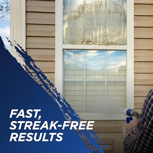 30 SECONDS Outdoor Window & Screen Concentrated Cleaner for Glass, Patio Doors, Fiberglass, Furniture - No Screen Removal Required, Spray & Rinse - Refill for Hose End Sprayer Bottles, 1.1 Gallon - size: 142 Fl Oz (Pack of 1)