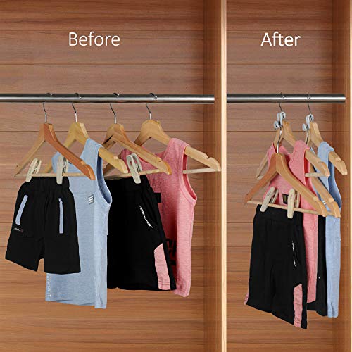 Mlici Clothes Hanger Connectors - 60 Pcs Multi-Level Cascading Hooks, Black - color: Black