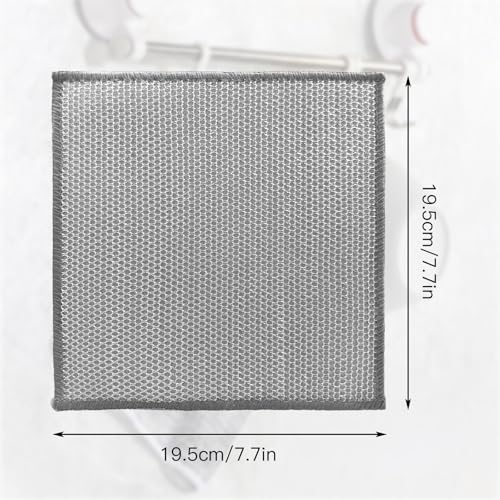 Wire Cleaning Dishwash Cloth 10pcs with 1 Glove Reusable Kitchen Fibras Washcloths for Washing Dishes, Wire Dishwashing Rags