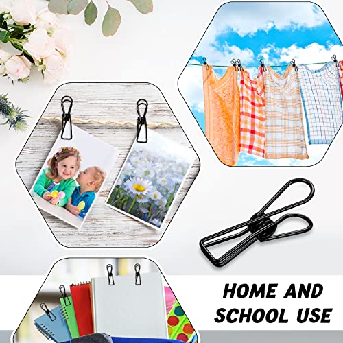 Sabary 100 Pcs Paper Clip Metal Wire Clothespin,Small,Black - color: Black, size: Single Size (Small)