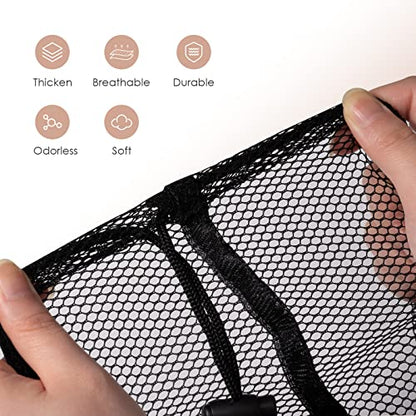Meowoo 2Pcs Large Mesh Laundry Bag, 27×36inch - color: Black-2pcs, size: 27x36 inch