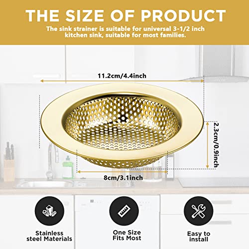 Retisee 2 Pcs Kitchen Sink Drain Strainer 4.4 Inch,Gold - color: Gold