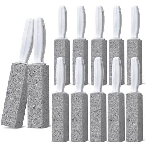Emycool Pumice Stone Toilet Bowl Cleaner, 12 Pack Toilet Pumice Stone with Handle for Toilet Cleaning, Bathtubs, Sinks, Swimming Pools, Grills - color: 12 Pack