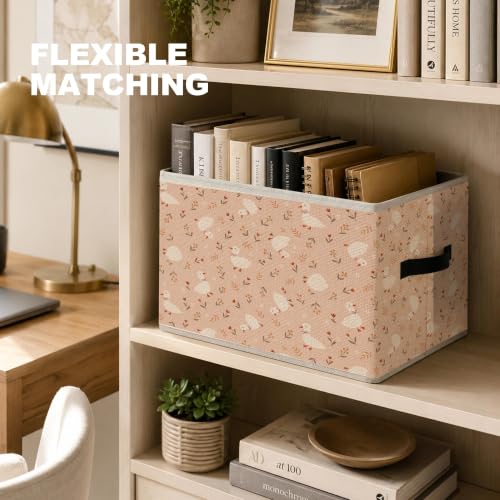 Pink Goose Fabric Storage Basket, Goose Gifts for Women Hampers - color: Color-10