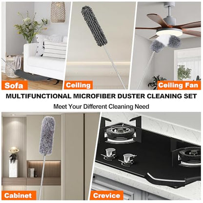 Dusters for Cleaning,Microfiber Duster with ExtensionPole,Cleaner Duster - size: 6 Piece Set