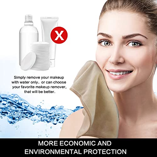 SINLAND Microfiber Facial Cloths Fast Drying Washcloth 12inch x 12inch (6pack, Cream) - color: Cream, size: 1 Count (Pack of 6)