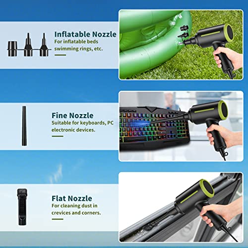 DOROBEEN Compressed Electric Air Blower, Handheld 500W 40000RPM Powerful Cored Air Duster for Computer Keyboard Electronics Cleaning