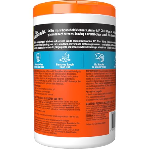 Armor All Car Glass Wipes, Auto Glass Cleaner, 90 Count - size: 90 Count (Pack of 1)