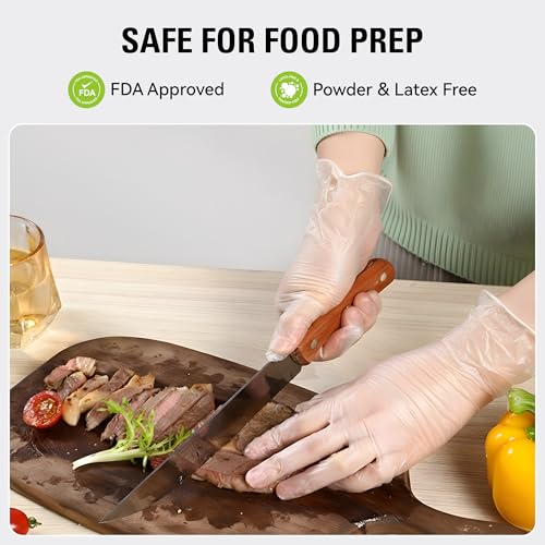 SWIFTLITE Disposable Vinyl Gloves, Food Safe - size: X-Large