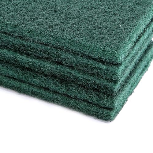 Heavy Duty Scouring Pads, 5pcs Durable Abrasive Sponge Scourer, Professional Industrial Cleaning Pads, Green Multi-Surface Material for Homeowners, Chefs, Kitchen Pots Pans, BBQ Gr - color: Green