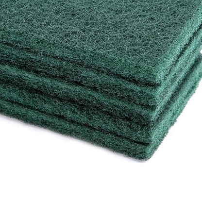 Heavy Duty Scouring Pads, 5pcs Durable Abrasive Sponge Scourer, Professional Industrial Cleaning Pads, Green Multi-Surface Material for Homeowners, Chefs, Kitchen Pots Pans, BBQ Gr - color: Green