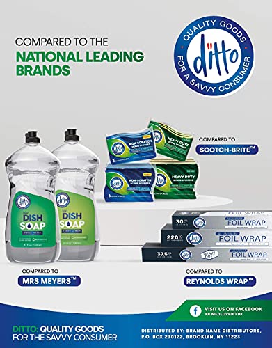 Ditto Non-Scratch Scrub Sponges (6 Pack) - Durable and Long Lasting - Safe On All Surfaces… - color: Blue
