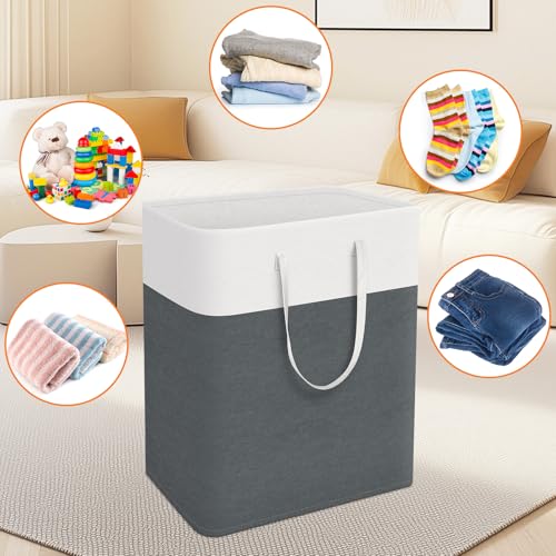 TasticTotes Laundry Basket 3-Pack, Laundry Hamper, 125L-Grey - color: Grey, size: 125L