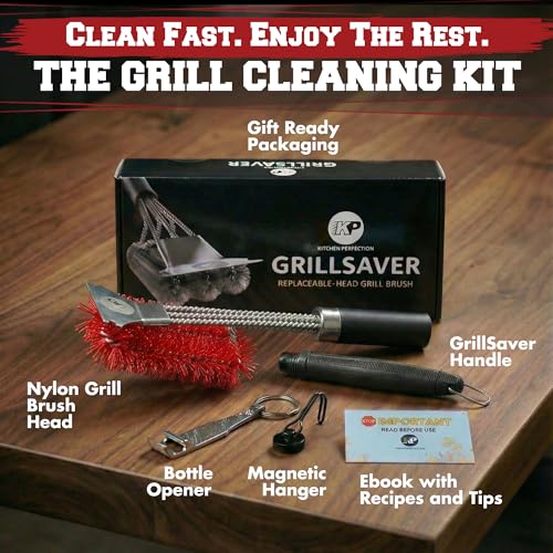 Kitchen Perfection Nylon BBQ Grill Cleaning Brush and Scraper -GrillSaver - color: 3. Grillsaver - Nylon