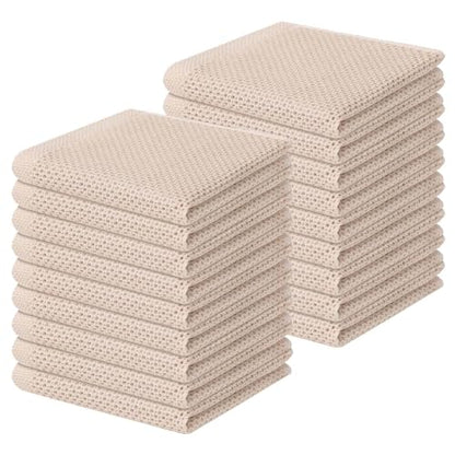 Homaxy 100% Cotton Waffle Weave Kitchen Dish Cloths 18-Pack, Beige - color: Beige, size: 12 X 12 - 18 Pack