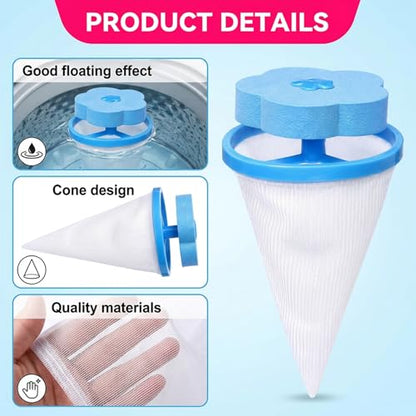 4-Pack Washing Machine Filter Bag, Pet Hair Remover for Laundry
