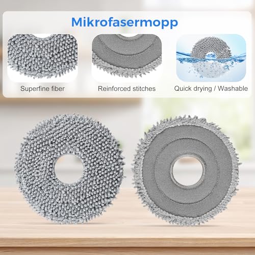 28 Pack QV 35A Replacement Parts for Roborock QV 35A / QV 35S / Qrevo S Pro Robot Vacuum, Kit With 2 Main Brush, 6 Side Brushes, 6 HEPA Filters, 6 Mop Pads, 6 Dust Bags, Cleaning Tool & Screwdriver