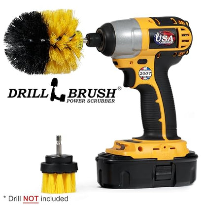 Bathroom Cleaning Brush Set - Brush Cleaning Tool - Clean Shower Brush - color: Yellow