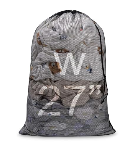 Meowoo 1Pcs Large Mesh Laundry Bag, 27×36inch - color: Black-1pcs, size: 27x36 inch