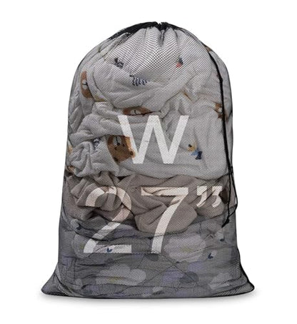 Meowoo 1Pcs Large Mesh Laundry Bag, 27×36inch - color: Black-1pcs, size: 27x36 inch