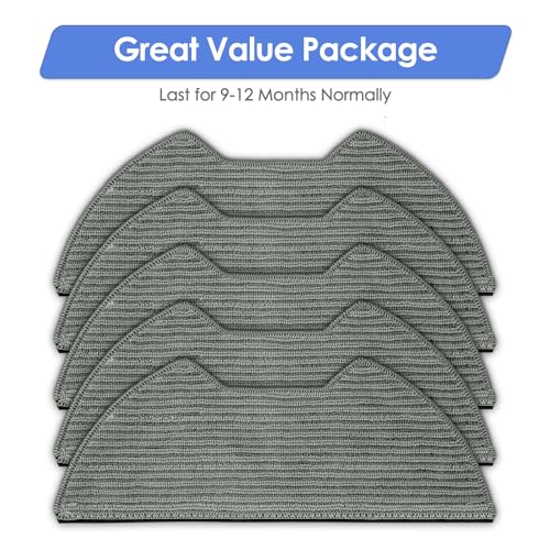 (5 Pack) UR2650WS Replacement Mop Pads Compatible with Shark Matrix Plus 2-in-1 Robot Vacuum Cleaner, Mopping Pads, Mop Pad Refill Accessories, Washable Mop Cloths - color: Ur2650ws Mop Pad(5 Pieces)
