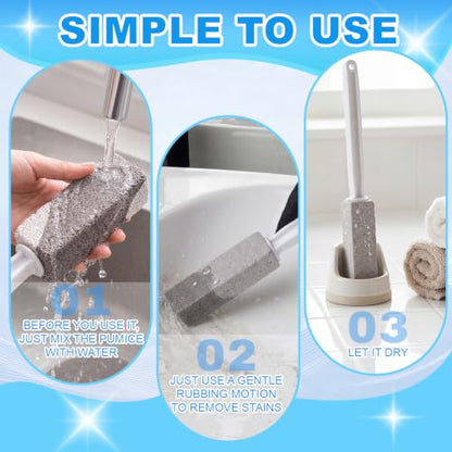 15 Pack Pumice Stone Toilet Bowl Cleaner with Extra Long Handle - style: Long Handle