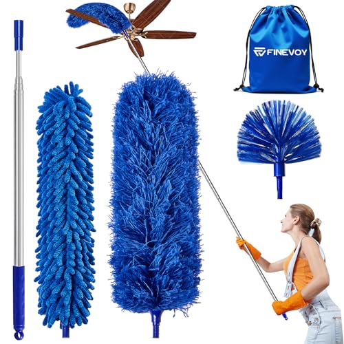 Duster with Extension Pole, 5 in 1 Cleaning Kit with Microfiber Dusters - size: 5 in 1