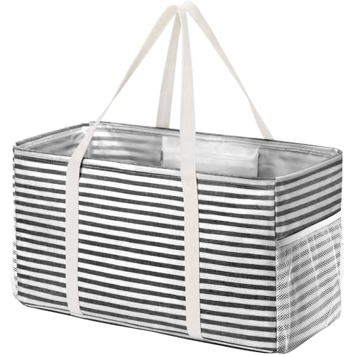 Lifewit Large Tote bag, Reusable Shopping Grocery Bags - color: Black