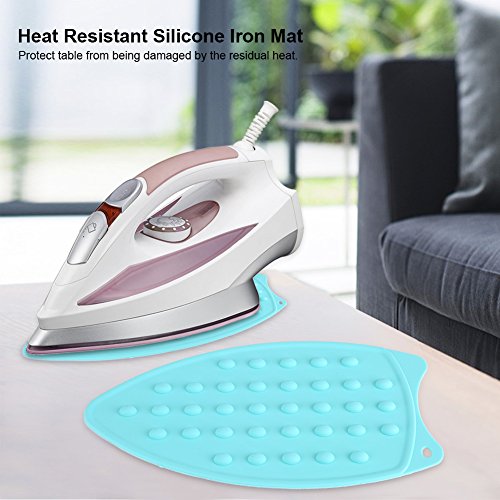 Silicone Rest Pad, Protective Surface for Mini Iron Pad Protection Ironing Rest (Cyan) - color: Cyan