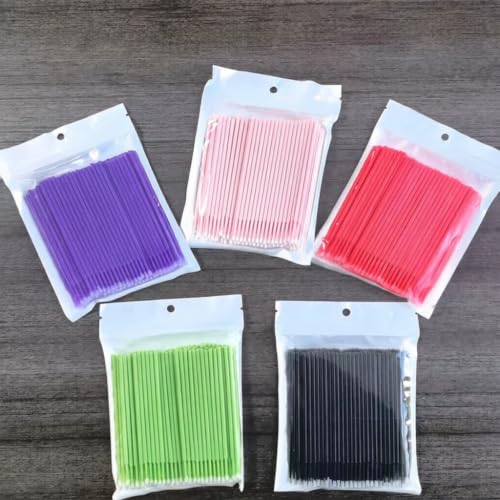 100pcs Micro Detail Brushes, Fine Tip Soft Bristle Cleaning Brushes, for Car Detailing, Air Vent, Panel Gap