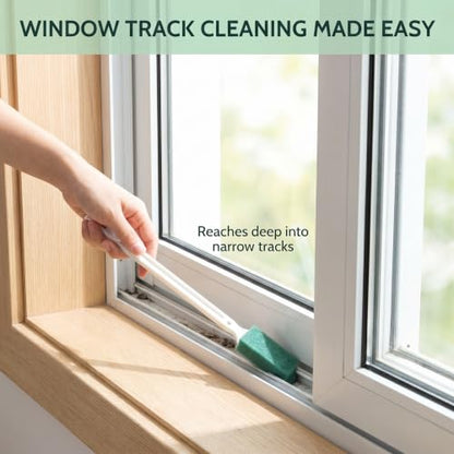 9Pcs Household Crevice Cleaning Brush Window Track Deep Scrubber Set - color: 9pcs-crevice Cleaning Brush
